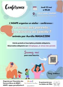 AGAPE Conférence : "Le stress des parents : une histoire de famille ?"